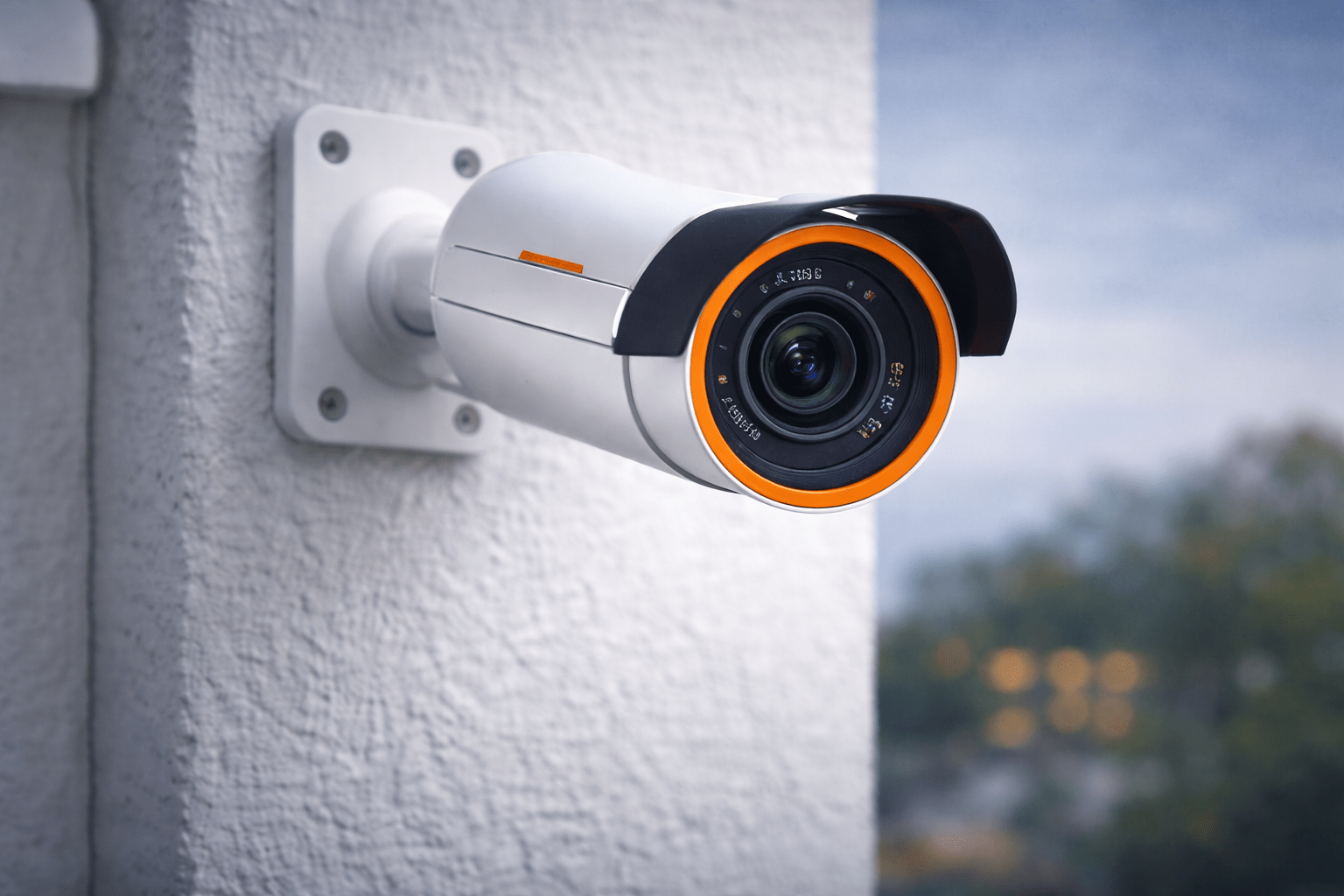 Cámara de videovigilancia instalada para la protección de un inmueble