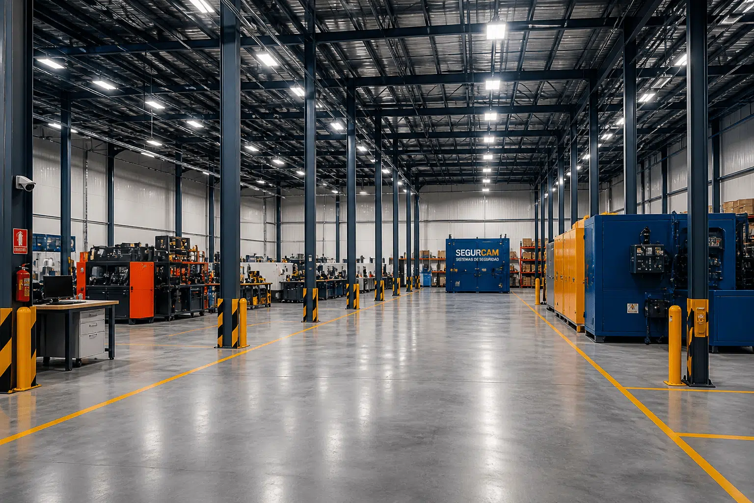 Sistema de seguridad para fábricas y naves industriales en Cáceres Instalación de sistemas de seguridad en fábricas y naves industriales en Cáceres. Soluciones profesionales con videovigilancia, control de accesos y supervisión continua para proteger instalaciones y maquinaria.