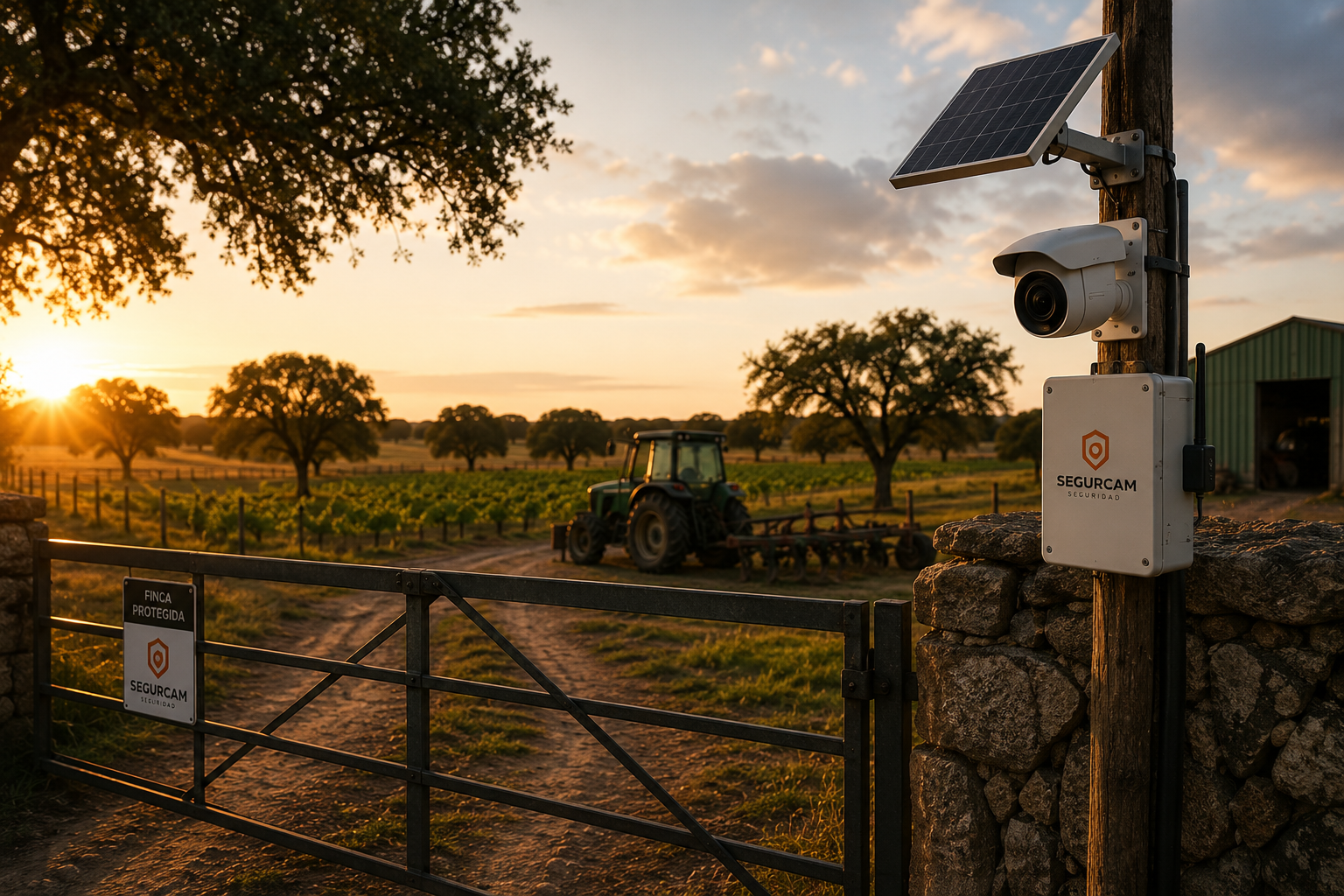 Alarmas y cámaras de seguridad para fincas agrícolas en Extremadura